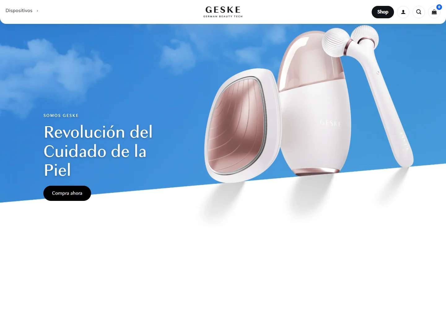 Vista del sitio web de GESKE Honduras